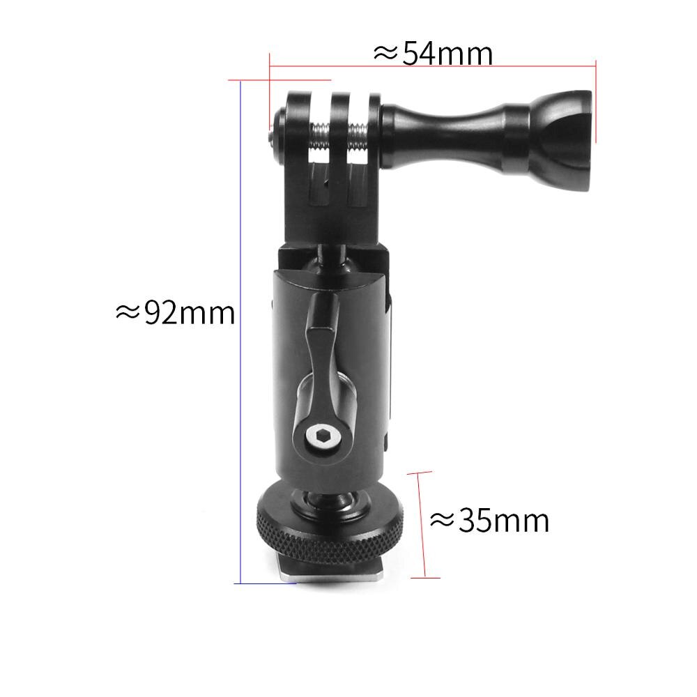 Aluminium 360 Rotation Bike Clamp SLR Cage Magic Arm Mount Bracket Rig Cold Shoe Adapter for DSLR for Gopro 9 Action Cameras: Cold Shoe Type B