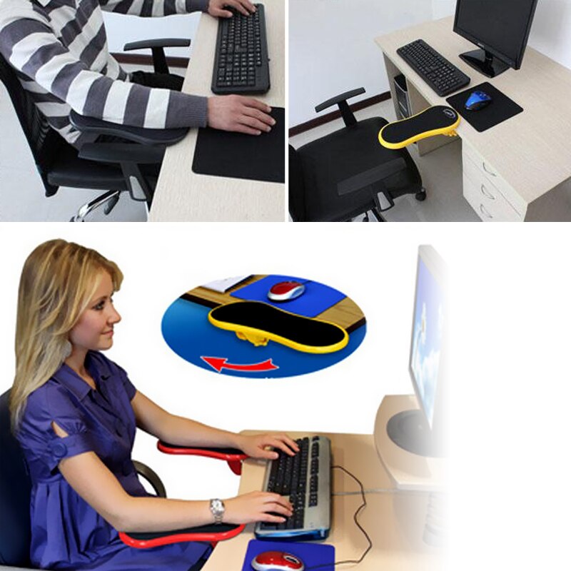 Repose-bras amovible pour table/bureau avec tapis de souris, support d’avant-bras/poignet pour soulager les mains et les épaules