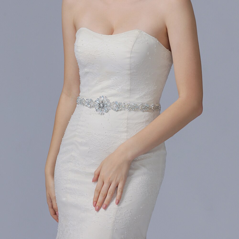 Trixy S408 Opaal Bruids Riem Voor Jurken Kristal Kralen Riem Voor Vrouwen Bruid Bruidsmeisje Jurk Sash Party Formele riemen