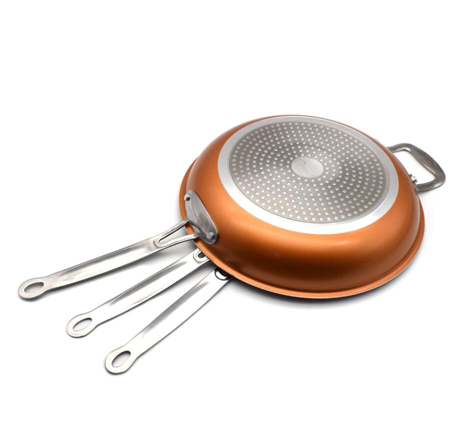 8/10/12 pulgadas antiadherente cobre sartén plancha parrilla Gas y Cocina de Inducción plancha herramientas de cocina accesorios de cocina utensilios de cocina