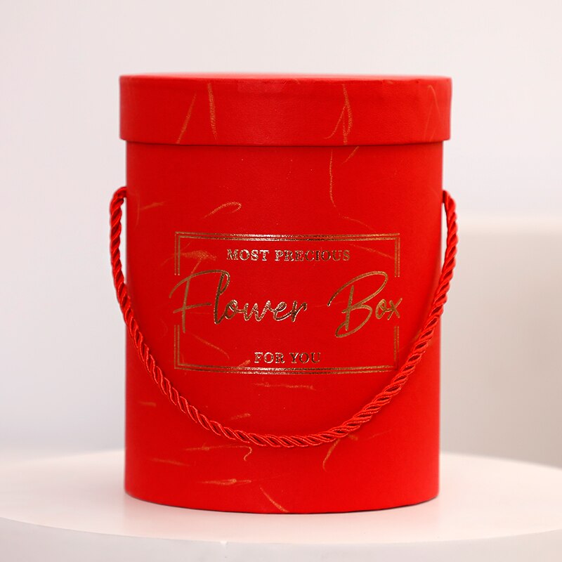 2 Stuks Ronde Bloem Papier Dozen Deksel Knuffel Bloemist Bloem Emmer Verpakking Candy Bar Party Wedding opbergdozen