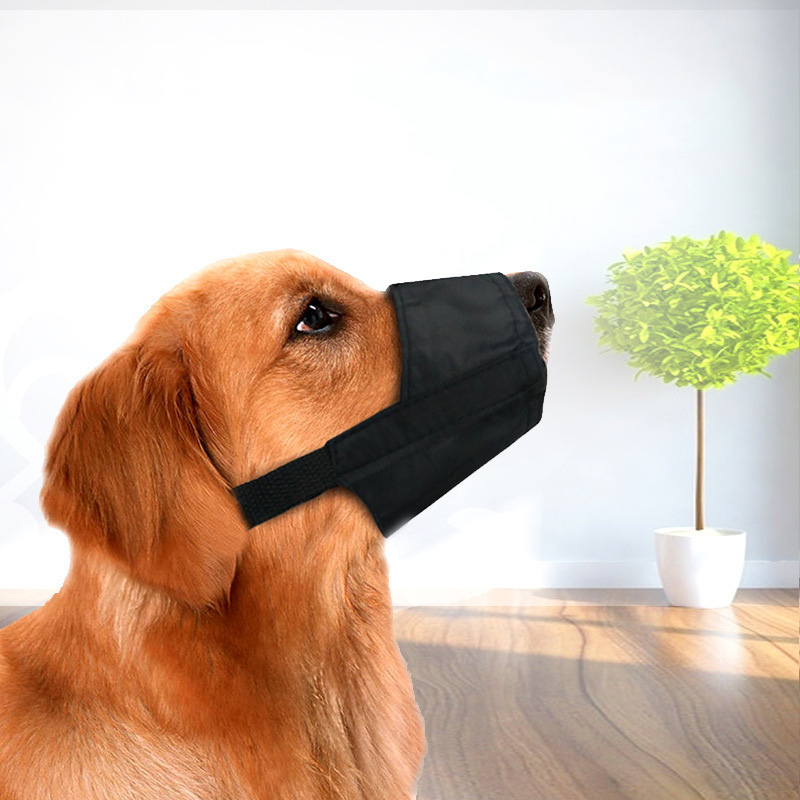 Huisdier Verstelbare Masker Bark Bite Zachte Mond Snuit Grooming Anti Stop Kauwen Voor Kleine Grote Hond Zwart