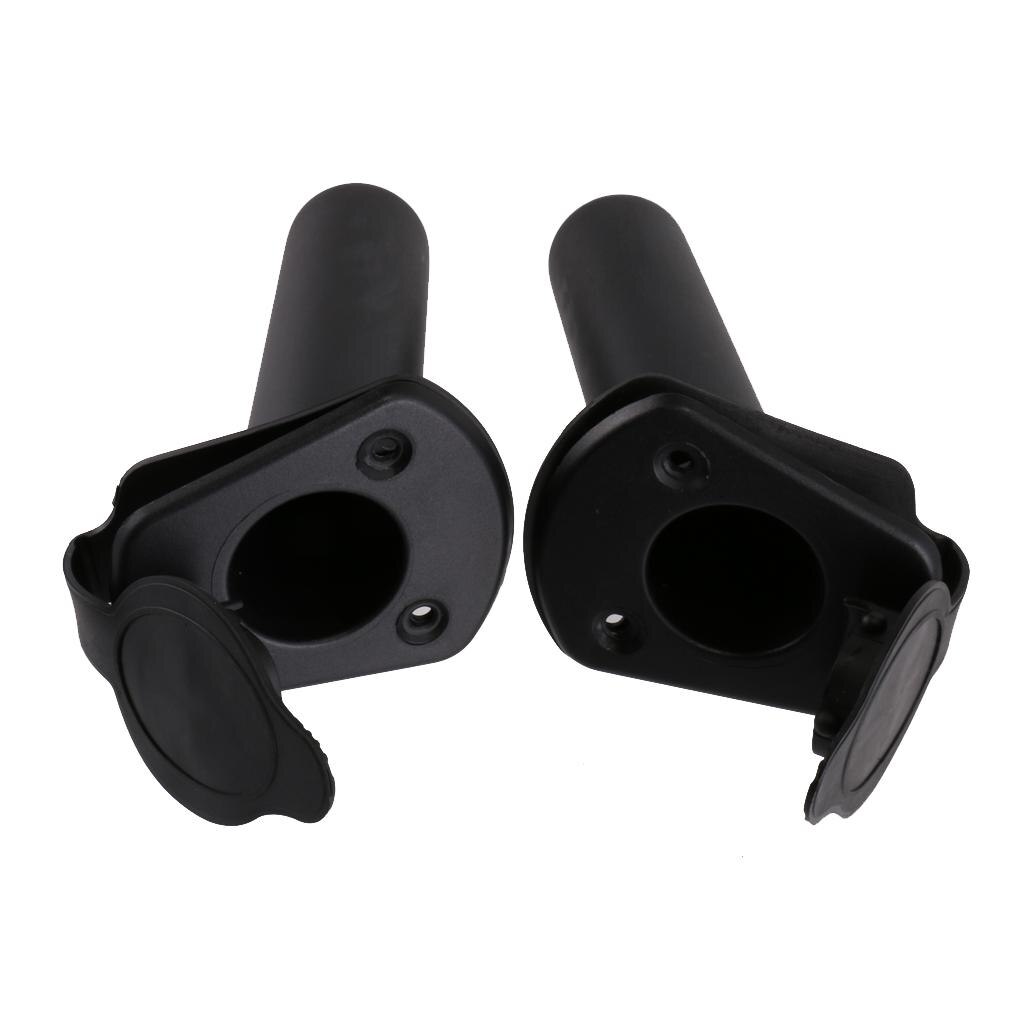 2pcs Marine Sea Boat Flush Mount Fishing Rod Holder with Cap Cover Gasket for Kayak Canoe Boats Fishing Tackle Box Accessory