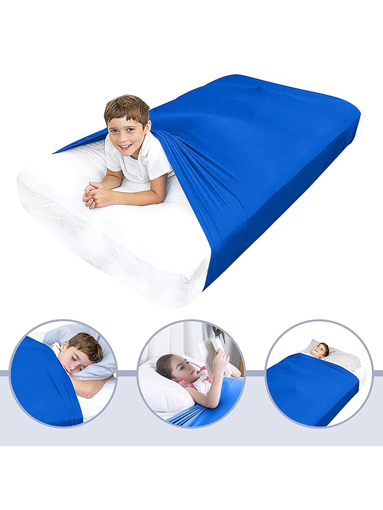 Sensory Bed Sheet Breathable Compression Sheet Alternative To Weighted Blanket Comfortable Nylon Sleeping Bedding For Kids