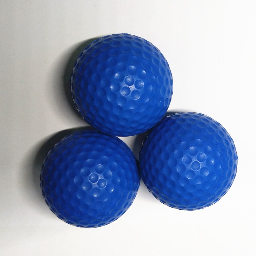20 pcs/lot balles de Golf en mousse légère PU 6 couleurs balles de pratique de Golf pour la formation de Sport en plein air en intérieur balles de Golf en éponge élastique: Bleu