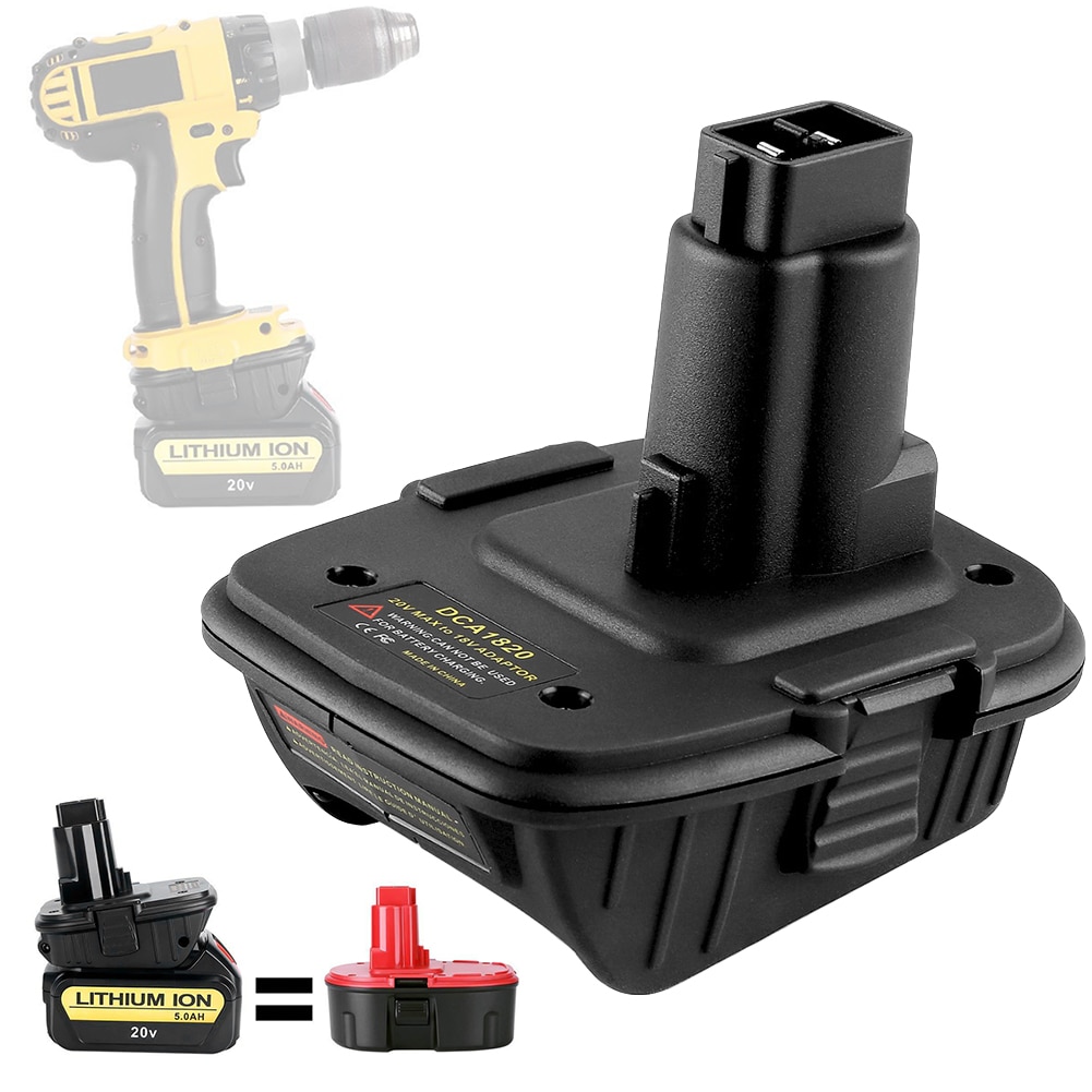 Dca 1820 adapter converter for dewalt 18v tools 20v max litium ion battery power bank function compatible