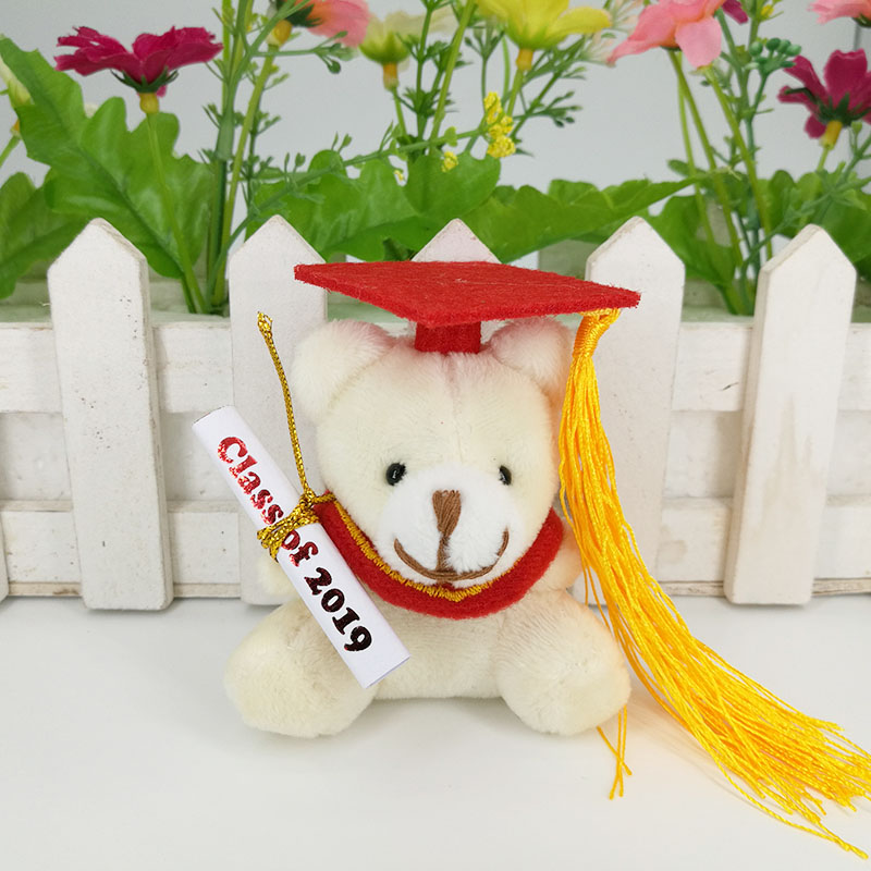 30 pcs/lot, class of ,7cm plush graduation teddy bear keychain, stuffed graduation teddy bear, graduation ,