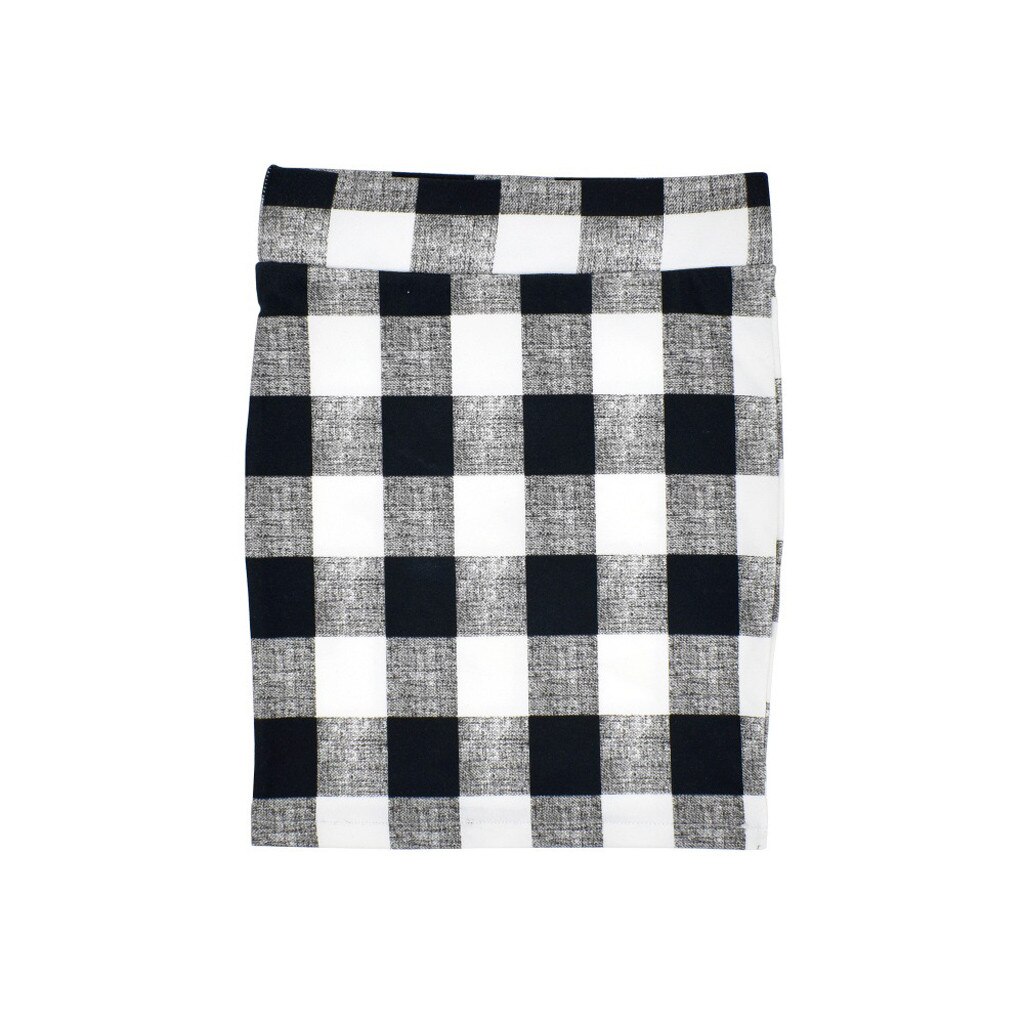 Kleinkind Kinder saias Baby Mädchen Röcke spodnica Sommer Floral spodniczka Plaid Gedruckt Bleistift Hüfte Rock Kleidung saia infantil: Black-M