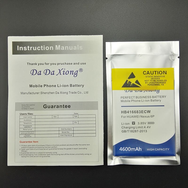 Fresh Supply Model [ HB416683ECW ] Replacement Battery for Huawei Google Ascend Nexus 6P H1512 H1511 Phone Battery