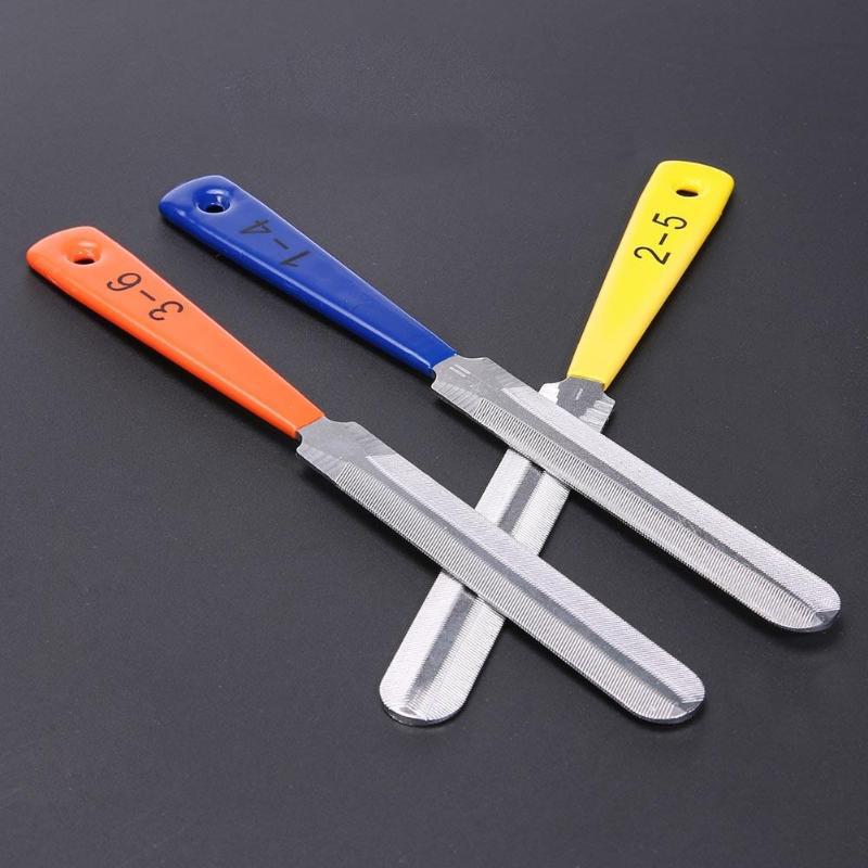 3pcs Double Sided Guitar Nut Slotting Saddle Files Luthier Tool Guitar Steel Fret Nut File Guitarra Bass Mandolin Repair Tools