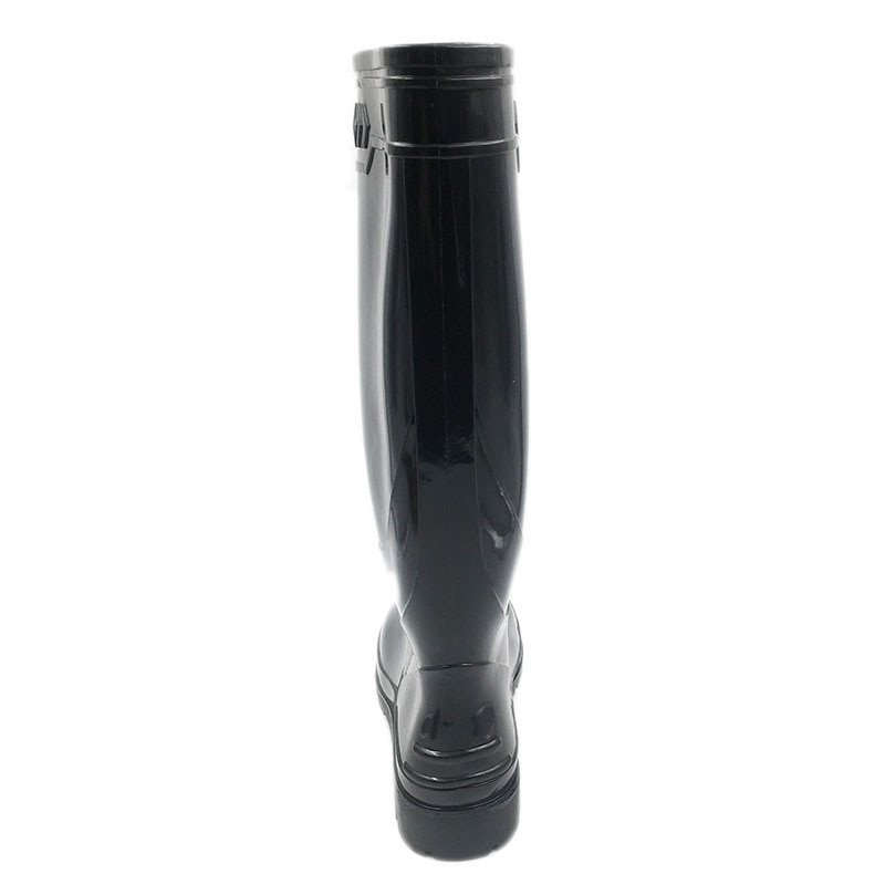 Aleafalling-Botas de lluvia de tendencia media pantorrilla para hombre, zapatos planos impermeables de PVC, botas de goma de lluvia alta para trabajadores de jardín M060