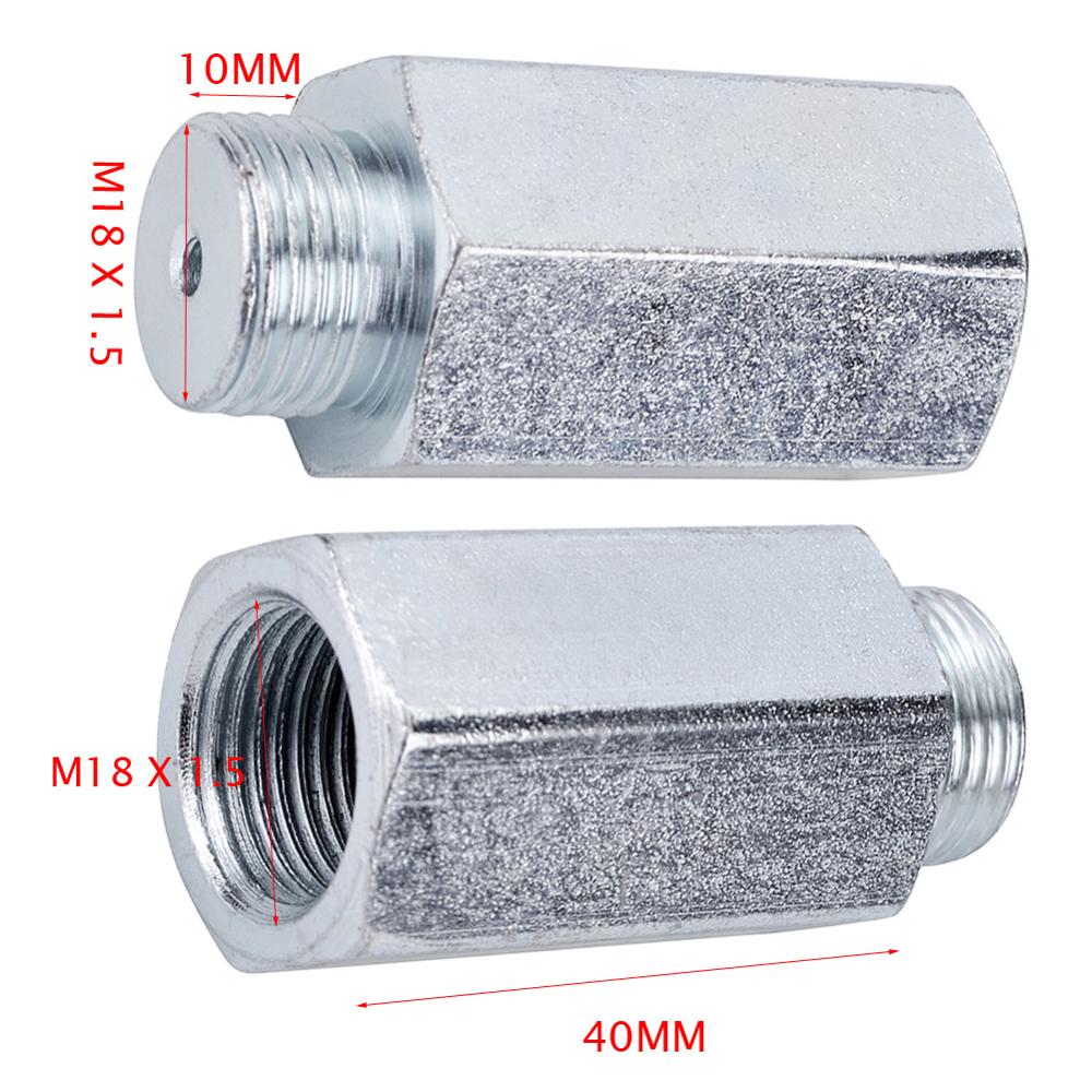 1PCS Stainless Steel M18x1.5 O2 Oxygen Sensor Extender Spacer for Decat Hydrogen O2 Extender Spacer Automotive accessories