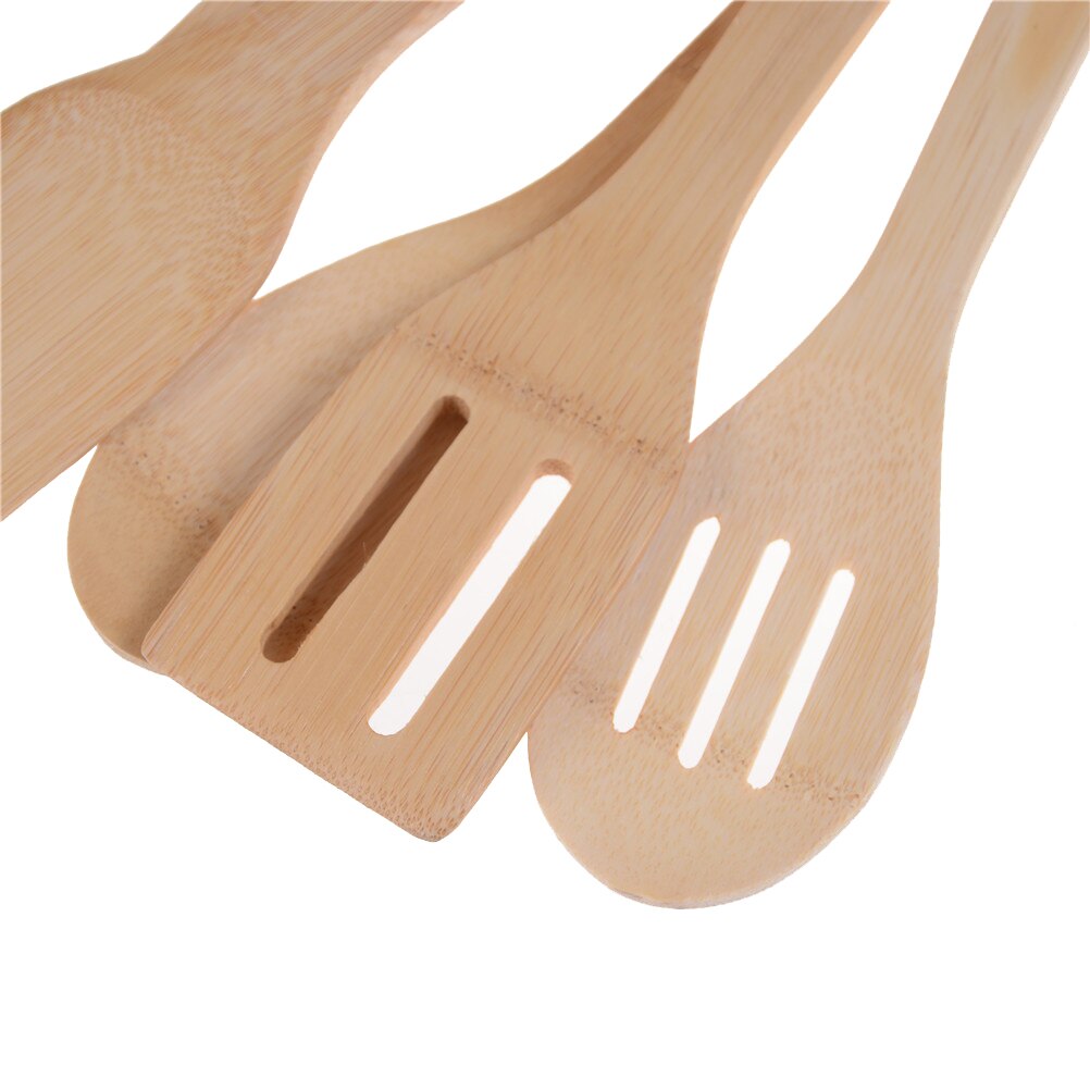 1pc Bamboo Utensil Kitchen Wooden Cooking Tools Bamboo Wood Kitchen Spoon Spatula Mixing