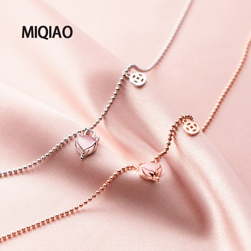 MIQIAO Bracelet On The Leg Fox Anklet Women&#39;s 925 Sterling Silver Foot Bracelet Women Jewelry Female Leg Chain Jewels