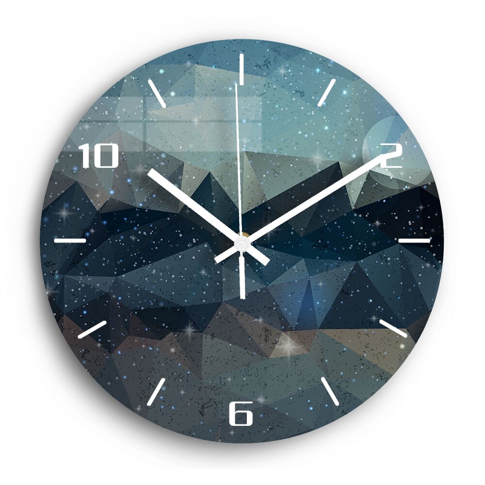 sternenklar Himmel Dekorative Digitale Wanduhr stumm Uhrwerk Acryl 3D DIY Wanduhr Moderne für Küche Uhr Wohnkultur: YAKEL0234
