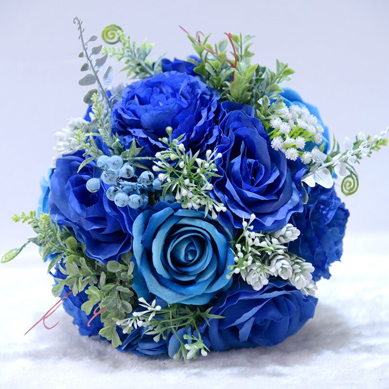 Zijde Rozen Bruidsboeket voor bruidsmeisjes Bruidsboeketten Wit Roze Kunstbloemen Mariage Levert Woondecoratie s163