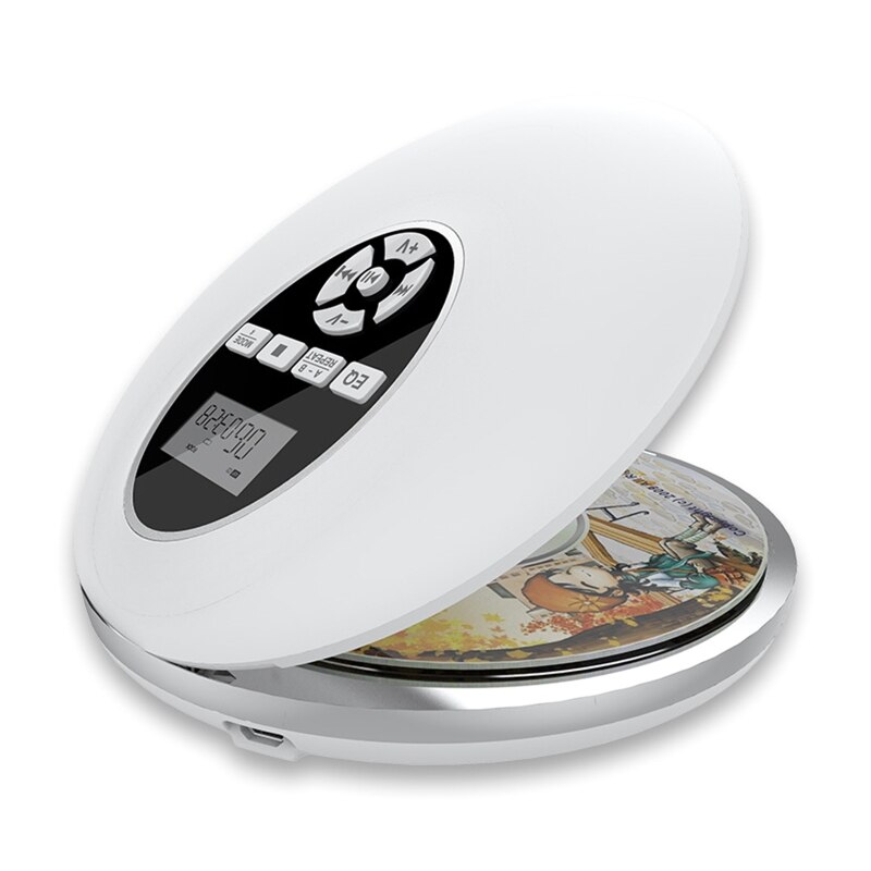 Round Style -CD Player Portable Headset HiFi Music Reproductor -CD Walkman Discman Player Rechargeable Shockproof Lecteur -CD