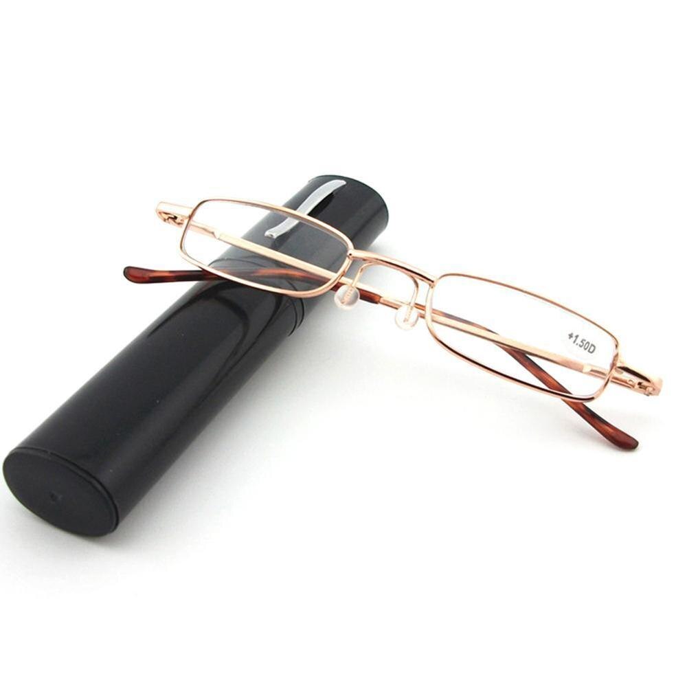 Brown 250 Graden Glazen Lente Voet Metalen Leesbril Houder Pen Ultralichte Bril Lezen Hars Draagbare U3C4