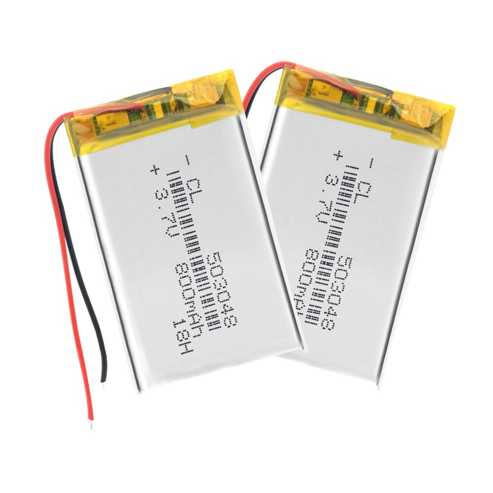 503048 Rechargeable battery 3.7V 053048 800MAH lithium polymer Battery For MP3 MP4 Bluetooth GPS wireless stereo headset tablet: 2Pcs