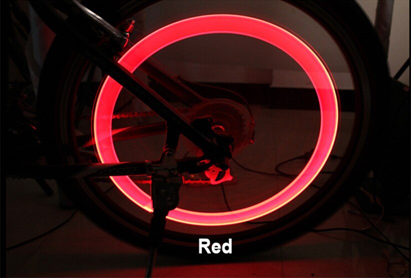 Mountain road cykel cykel light-stick type hjul ventil lys uden batteri led lys dæk dæk ventil hætter  bl0157