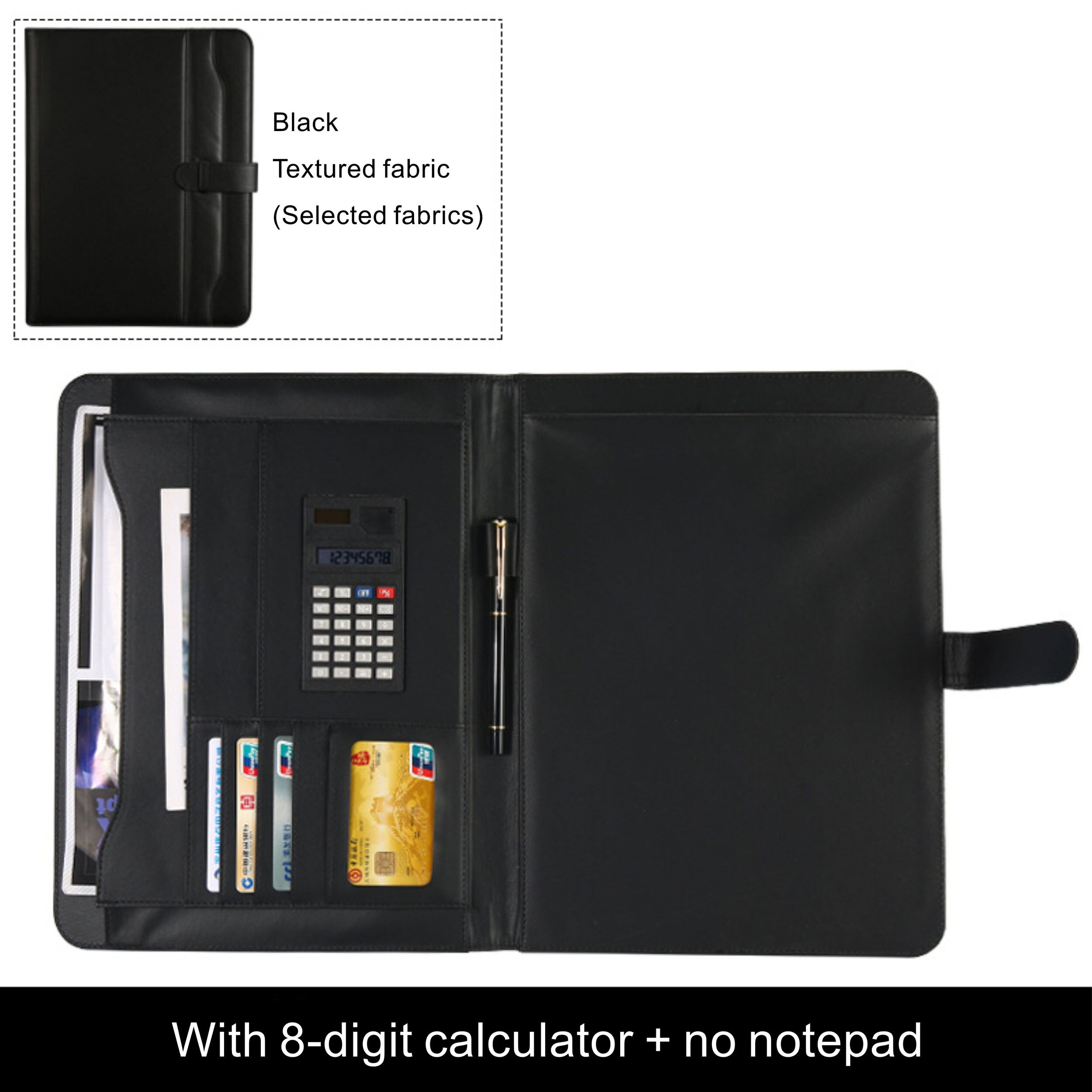 A4 Leather Folder Multifunctional Pu Business Folder Office Sales Manager Folder: Style2