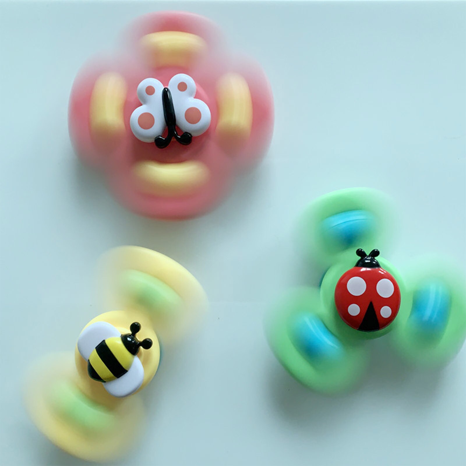 Neue Lustige freundlicher Spielzeug Nette Karikatur Insekten Saugnapf Spinner Spielzeug Baby Rassel Spielzeug Dreh oben Schlecht Spielzeug Für freundlicher spielzeug Windmühle