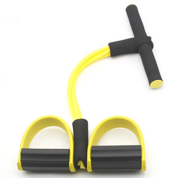 Fitness tyggegummi elastiske modstandsbånd latex pedal træner sidde op trække reb ekspandere yoga band udstyr pilates træning: Gul