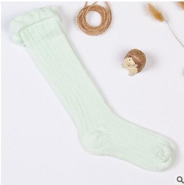 Baby meisjes kniehoge sokken voor kinderen prinsessensokken schattige effen meisjes lange buissokken kindersokken dun mesh volledig zonder ribbels: Groene mesh knie / 12 to 24 maanden