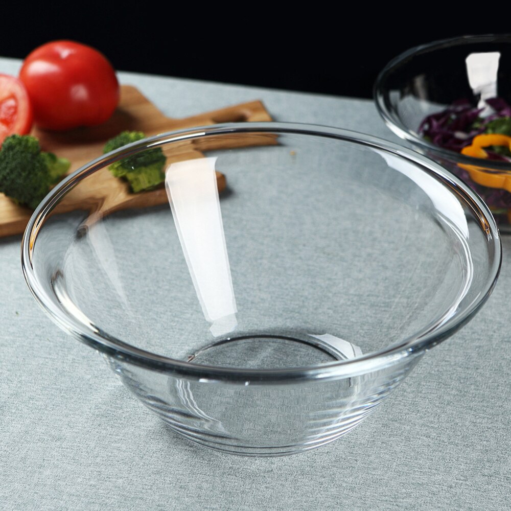 1pc tigela de salada de vidro transparente tigela de vidro tigela de frutas tigela de sobremesa de vidro