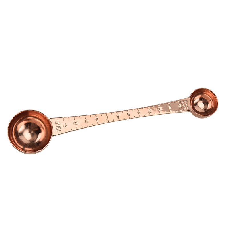 Easyworkz Roestvrij staal Lange Holle Handvat Koffie Scoop,7g Maatlepel voor Gemalen Koffie en Losse Blad Thee (Vintage