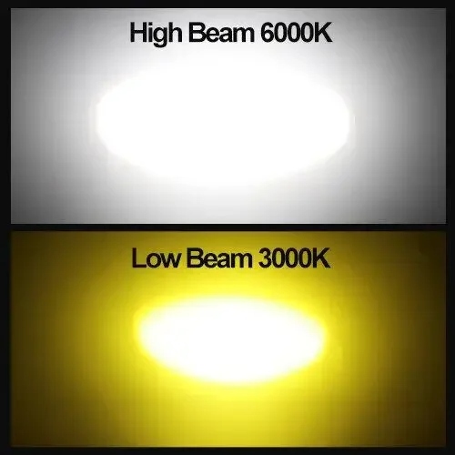 1Pc 10000lm H4 Led Lamp Motorfiets Moto Ba20d Koplamp Lamp Ip68 Csp Lens Geel Wit Lamp Scooter Accessoires Mist Licht: Donkergrijs / H4