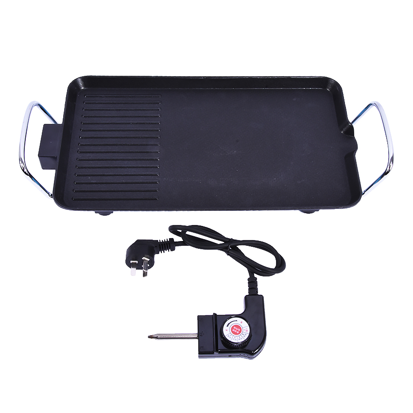 Parrilla eléctrica antiadherente para barbacoa, equipo de interior JP-404868, 1350W, 220V, 40x23CM