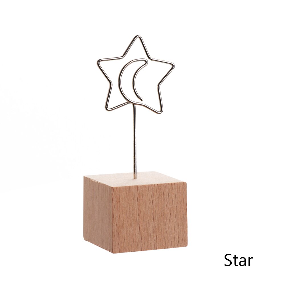 Heart Cat Wooden Photo Clip Memo Name Card Pendant Holder Note Articles Picture Frame Table Number Wedding Photo Holder