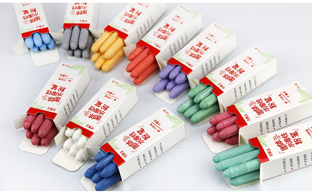 6pc Bunte Kreide Stift Zeichnung Freundliche Staub-freies Staubfreie Für Tafel Für Kinder Lehrer Schule Büro Liefert Accessori