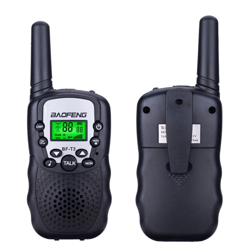 Enfants talkie-walkie fille et garçon jouets 22 canaux enfants talkie-walkie ensemble aventures en plein air randonnée Camping jeux: 2 Black