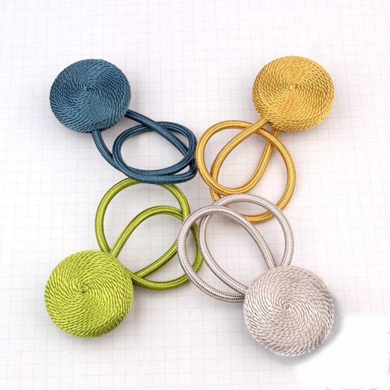 Sterke gordijnmagneten voor gordijnhouders, gordijnaccessoires, strikken, europese stijl, korte gevlochten ronde magneet, magnetisch