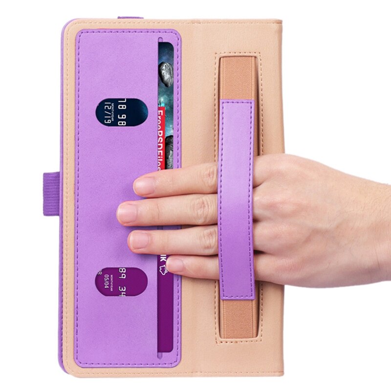 Tablet Beschermhoes Retro Hand Rest Card Tablet Sleeve Houder Leather Case Voor Huawei Matepad T8 8 Inch