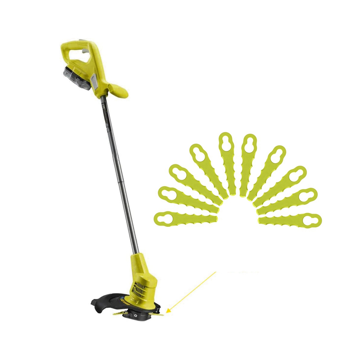 For Ryobi Trimming Head with Plastic Blade RAC155 Plastic Spare Blade Lawn Mower Grass Trimmer Head Cutter PartsB84B