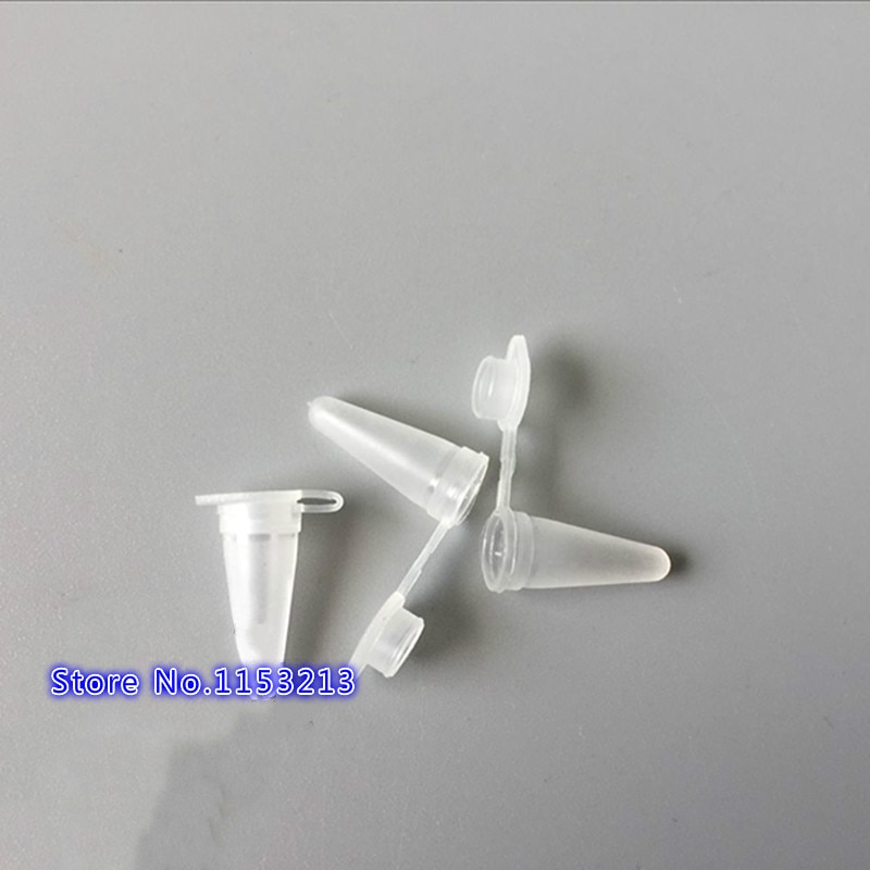 1000 Pcs/lot 0.1ml Laboratory PCR short tube with flat cover EP tube ...