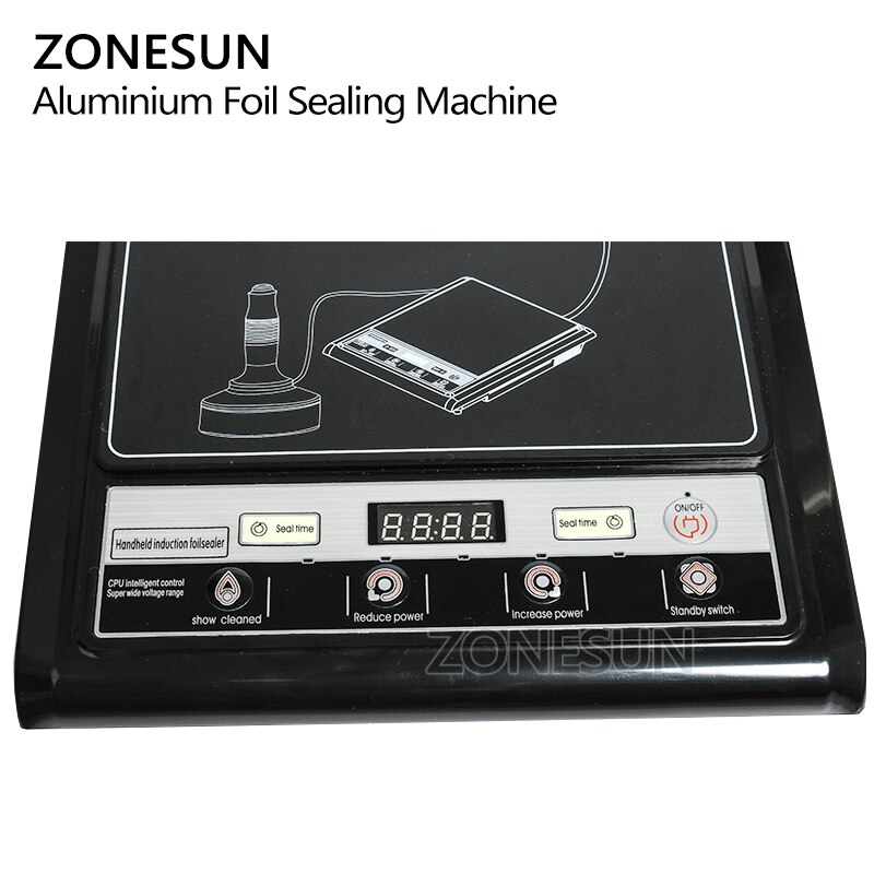 ZONESUN Portable Induction Sealing Machine Aluminum Foil Capper Honey Packaging Equipment Bottle Sealing Machine