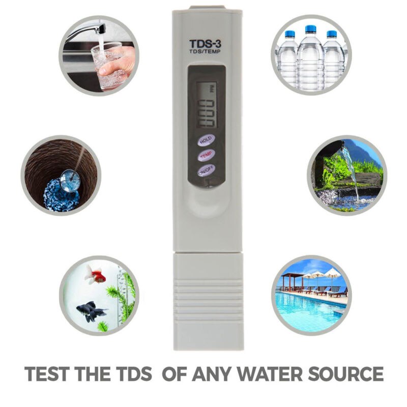 Digital TDS EC Meter Tester Paper Aquarium Pool Hydroponic Water Test Pen Stick
