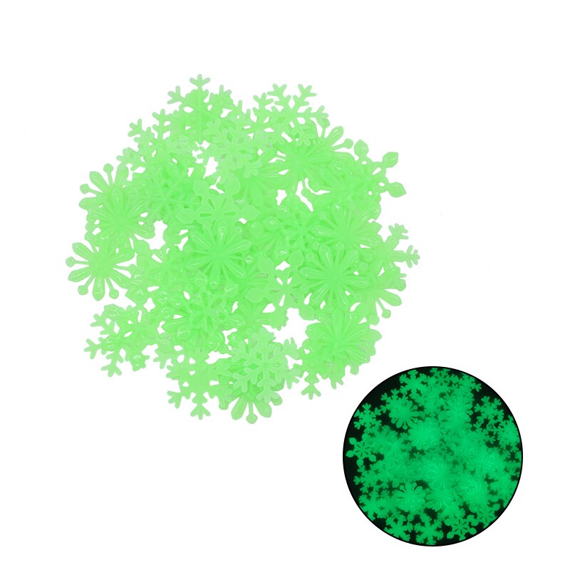 50 Stuks Lichtgevende Sneeuwvlok Glow In The Dark Muurstickers Venster Winkel Decals Kids Baby Kamers Kerst Stickers Home Decor: B04