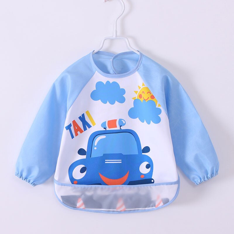 Cartoon Baby Slabbetjes Met Mouwen Waterdicht Schort Kinderen Voeden Kiel Bib Burp Kleding Zachte Eten Peuter Baberos Bavoir Kleding: 6