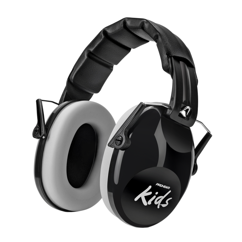 PROHEAR Kids Earmuffs Set Passive Noise Reduction Ear Protection for Children Autism Cartoon Print Ear Muffs Hearing Protectors: black