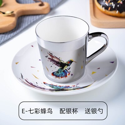 ! mirror reflection cup Coffee mugs Breakfast Milk water bottle Friend Birthday Christmas Best: Sliver E