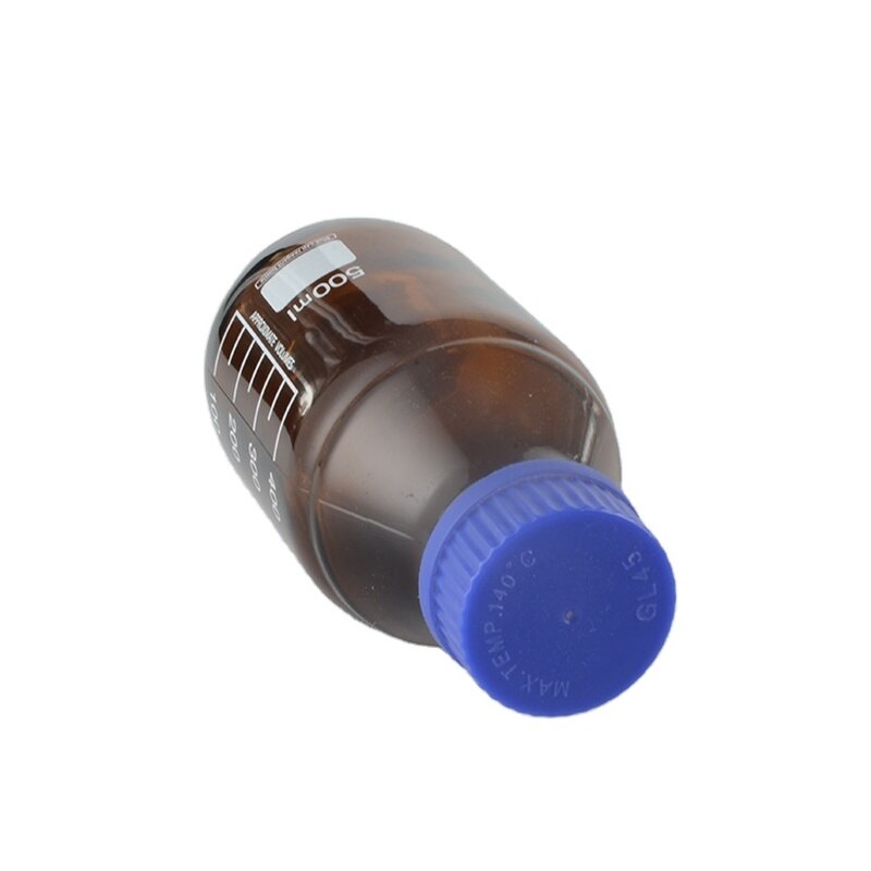 Laboratory High 50ml 100ml 250ml 500ml 1000ml Glass Reagent Bottle Brown Screw Glass Reagent Bottle