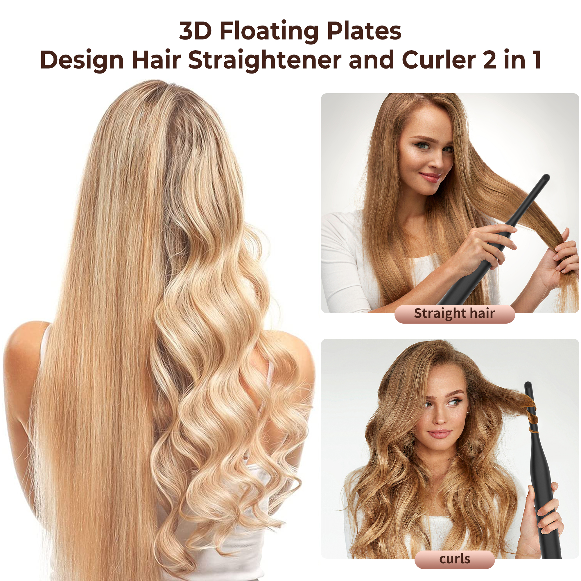 Mini Stijltang Kleine Stijltang voor Kort Haar 2 in 1 Haar Rechttrekken Krultang Potlood Stijltang Styling Tools