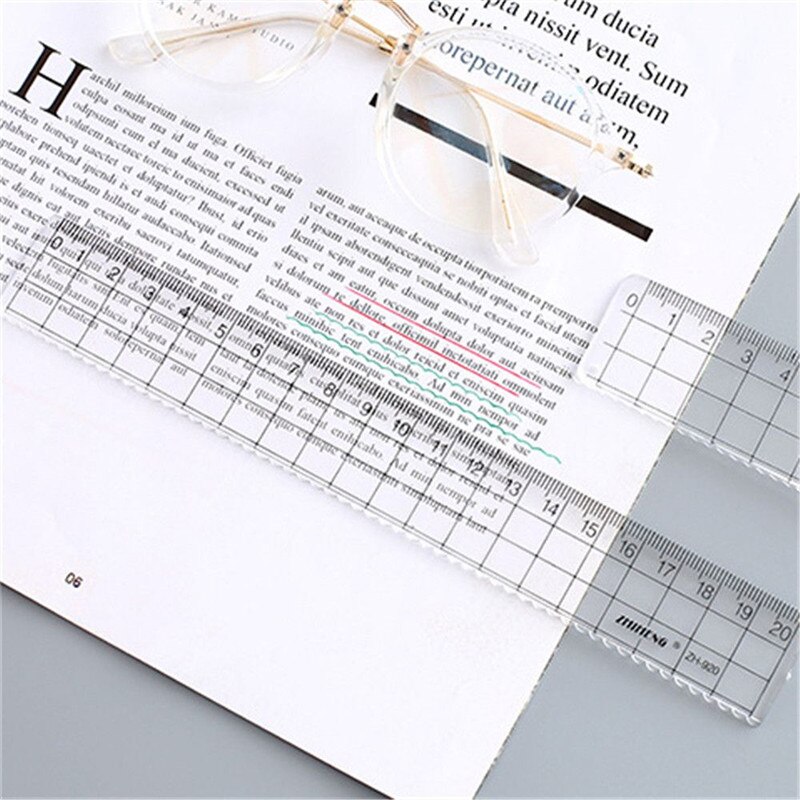 Grid Ruler 3 Sizes Transparent Acrylic Ruler with Precise and Visible Grid and Angle Lines for School Office Supplies