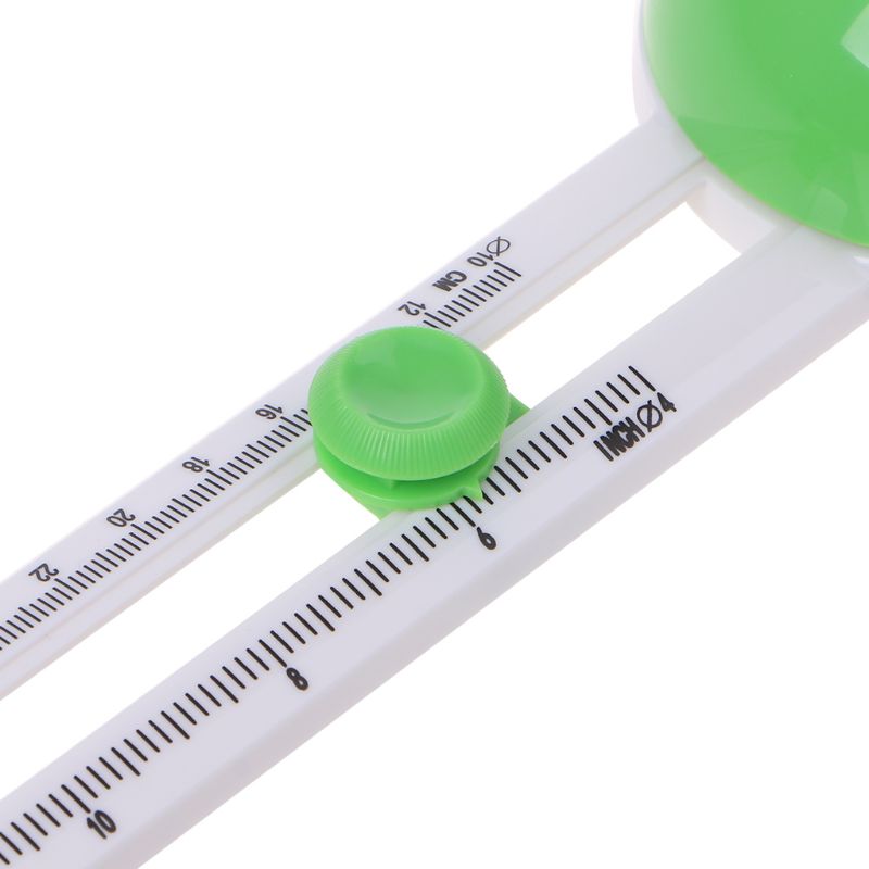 Simpel plastisk rundskæringskniv model kompas cirkel cirkulær skærer til papir scrapbooking kort skæreværktøjer  q6pa