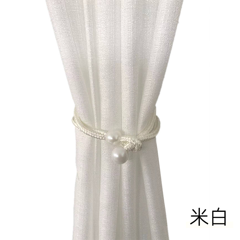 2/1 Uds. Clip de cortina de perlas pequeñas, soportes de cortina, Clips de hebilla para atar, hebilla de bola colgante, accesorios decorativos para cortina: Gris claro / 55-90 cm